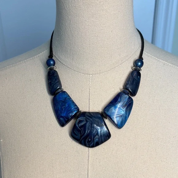 Blue Statement Necklace - Picture 1 of 1